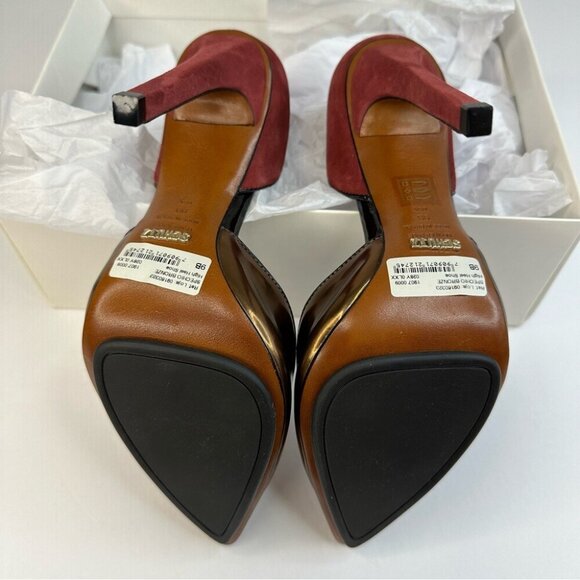 Schutz Women's NIB Spechio Bronze Metallic Suede Stiletto‎ Luxury Pump Size 9B - Picture 8 of 13